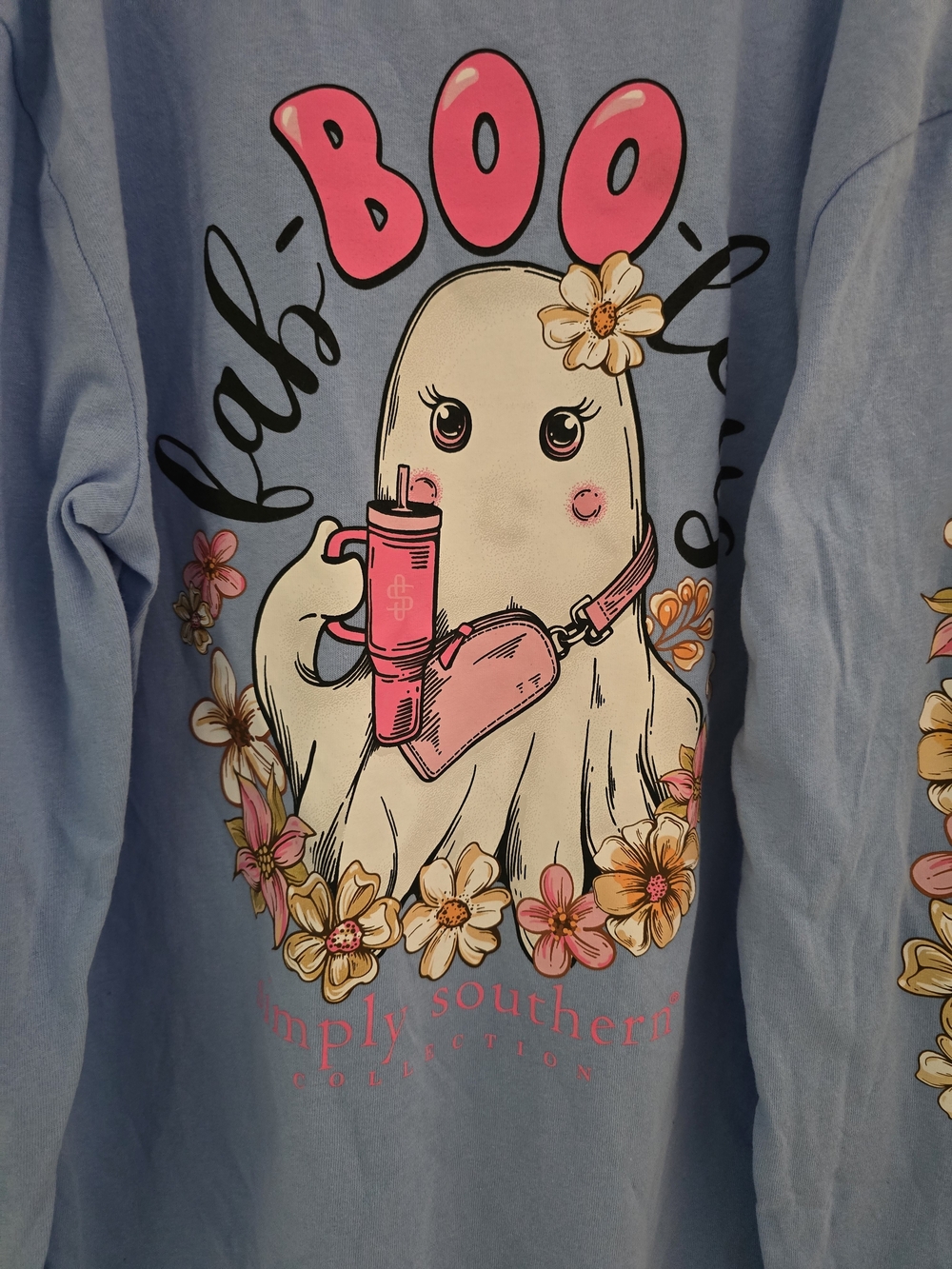 Simply Southern "Fab-Boo-Lous" Halloween Long-sleeve Graphic Shirt - Picture 9 of 10